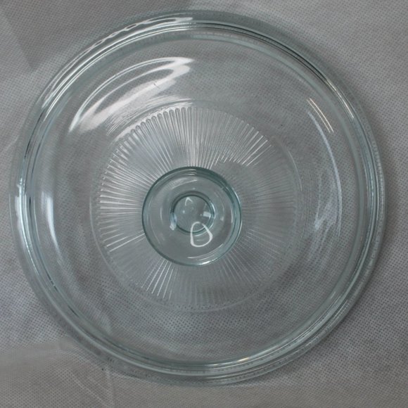 PYREX G5C BLUE TINT GLASS REPLACEMENT LID 7"d INNER RIM ROUND RIBBED 1.5qt - Picture 8 of 16